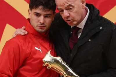 Brahim Díaz Breaks Down in Tears as He Receives Prestigious Top Scorer Award from FIFA President Gianni Infantino