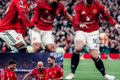 Thrilling Football Moment: Amad and Mbeumo Join Cunha in Celebratory Dance After Goal