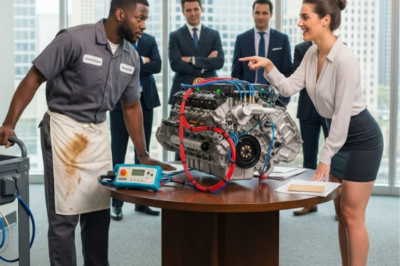 Female CEO Mocked a Black Mechanic with a Disrespectful Comment: “Fix This Engine and I’ll Marry You”—Then He Proved Her Wrong