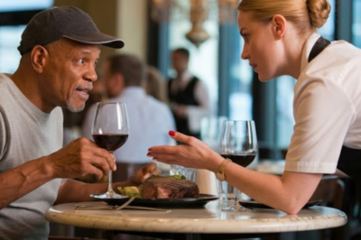 He went undercover to catch his staff slacking. Instead, a waitress slid him a note that made him cancel the rest of his meal—and his entire plan