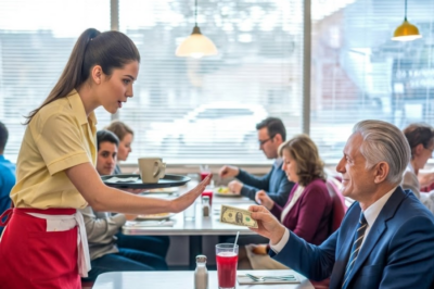 He Tipped the Waitress $5 to Test Her — Her Answer Made the Billionaire Rewrite His Will