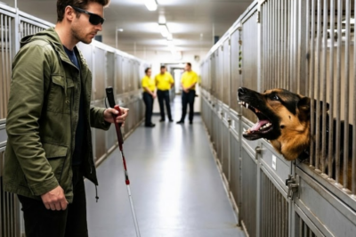 Blind Veteran Meets the Most Dangerous Retired Police Dog — What the Dog Did Next Shocks Everyone!