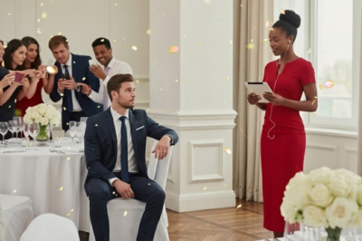 Billionaire CEO Was Sitting Alone at the Wedding—Until a Stranger Whispered, “Pretend You’re With Me”