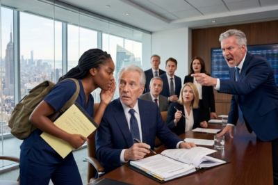 “I Saw Them Swap the Papers!” Black Girl Bursts Into Billionaire Meeting—What She Whispers Stuns All