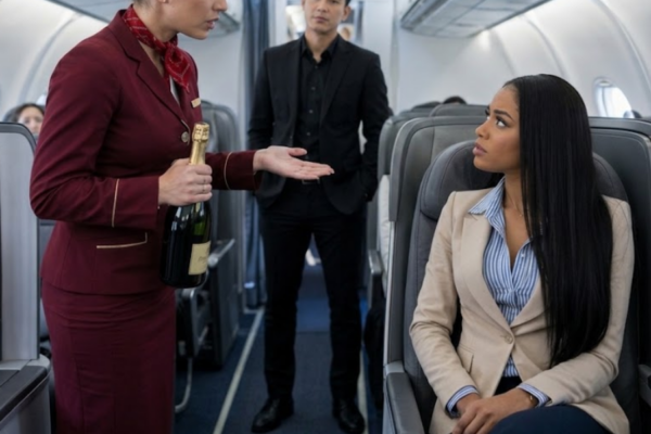 Flight Attendant Refuses to Serve a Black Woman — Unaware Who’s Watchi...
